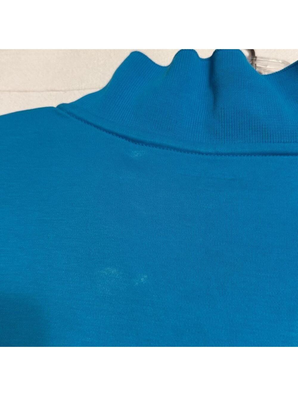 Lands' End Women's Turquoise 3/4 Sleeve Polo Top Snap Placket Size XL - Picture 3 of 5